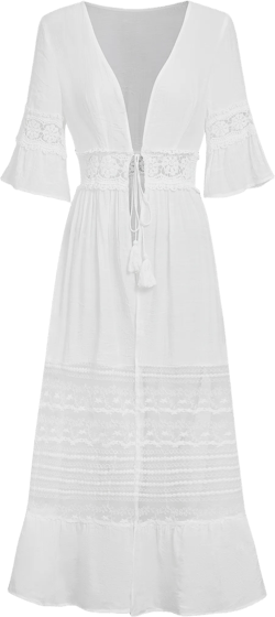 Dreamy Lace Cover-Up Maxi Dress - XL