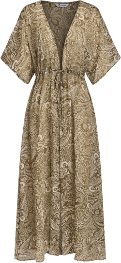 Earthy Mood Paisley Cover-Up Kimono - L