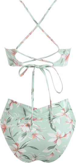 Cherry Blossom Grove Floral Bikini Set - M