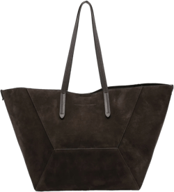 suede tote bag