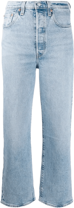 cropped straight leg jeans