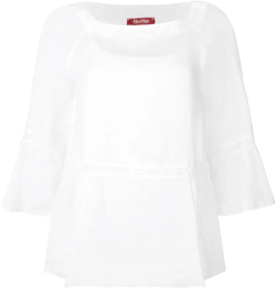 broderie anglaise trim blouse