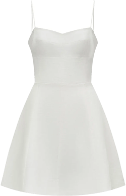 slip linen-cotton mini dress
