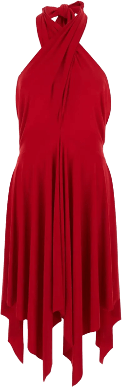 knotted halterneck dress