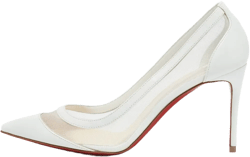 leather mesh pumps