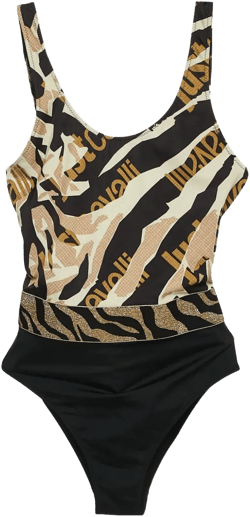 tiger-print swimsuit