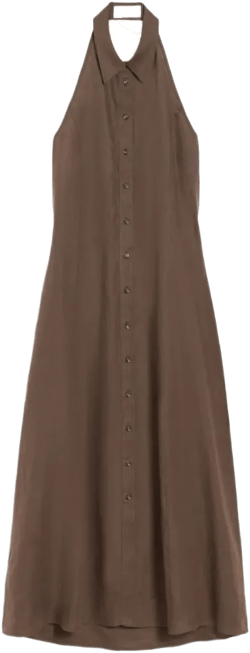 linen halterneck dress