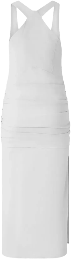 cross-back gathered dress