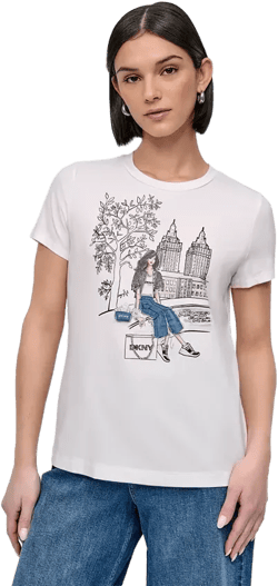 Women's Bow Bridge Conversational Crewneck Tee