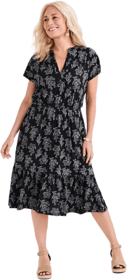 Petite Floral-Print Midi Dress, Exclusively at Macy's