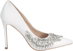 Women Ashlyn Rhinestones Embellished Satin Stiletto Pumps