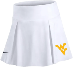 Women's White West Virginia Mountaineers Tennis Skirt with Shorts