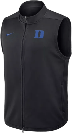 Men's Black Duke Blue Devils Primetime Victory Performance Full Zip Vest