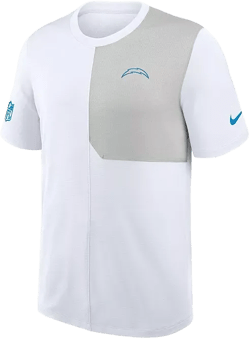 Men's White Los Angeles Chargers Sideline UV Performance Coach Shirt
