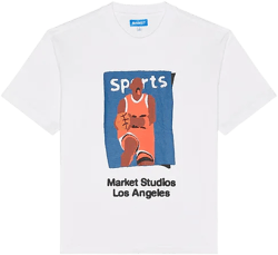 Illustrated Backetball Tee Market