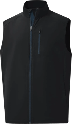 M MAELREG Mens Vests Outerwear Windproof Lightweight Softshell Vests Zip Pockets Sports Sleeveless Jacket Golf Vests for Men Black Small