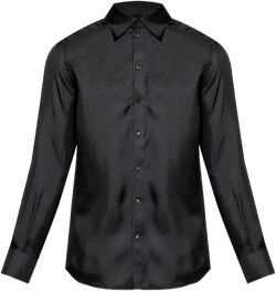 long-sleeve silk shirt