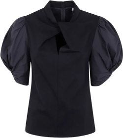 puff-sleeves blouse