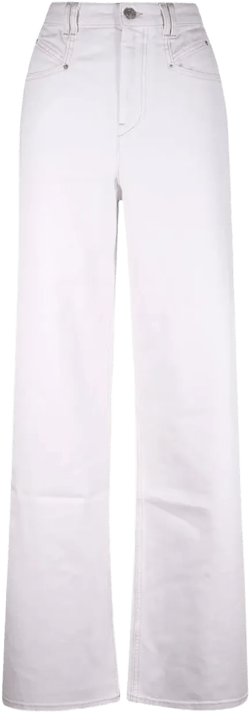 contrast-stitching jeans