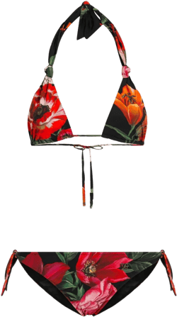 floral-print swimsuit