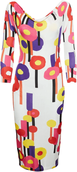 pre-owned floral-print midi dress