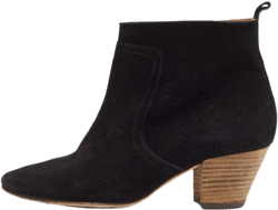 pre-owned 50mm suede stacked-heel boots