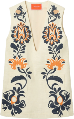 floral sleeveless tunic dress