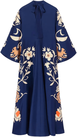 floral-print bell-sleeve maxi dress