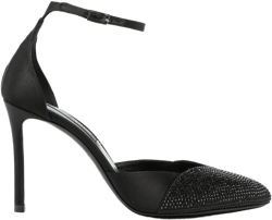 90mm crystal-embellished ankle-strap pumps