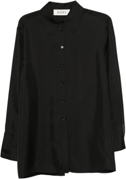 open-back silk shirt