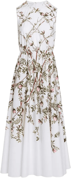 floral-print midi dress