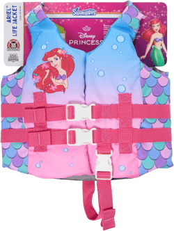 SwimWays Disney Princess Swim Trainer Life Jacket, US Coast Guard Approved Life Vest Kids Swim Vest, Pool Floats & Life Jackets for Kids 33-55 lbs, Ariel