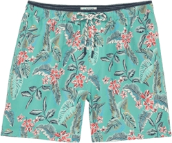 Trevose Teal Blue Frog Print Swim Shorts
