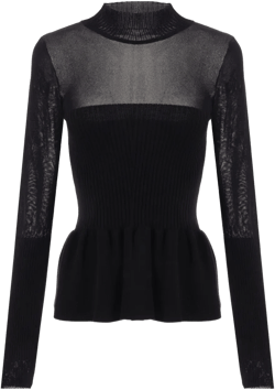knitted peplum top