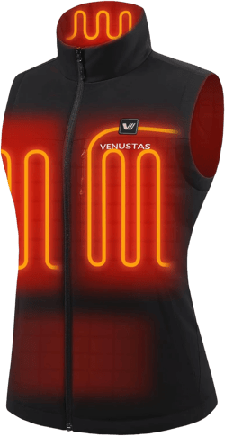 Venustas Women's Softshell Heated Vest with Battery,Lightweight Heated Golf Vest for Women
