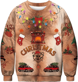 Merry Christmas Shirts for Women Funny 3D Christmas Ugly Sweater Long Sleeve Red Plaid Xmas Holiday Pullover Medium Style 4