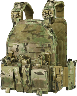 Lightweight Molle Quick Release Buckles Tactical Vest Laser Cutting Modular Airsoft Vest with Magazine Placard