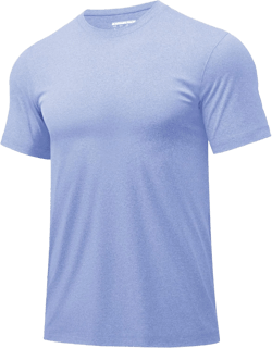 MAGCOMSEN Men's Dry Fit Workout Shirts Short Sleeve Tee Shirts Moisture Wicking Athletic Running Performence Tshirts Blue Medium