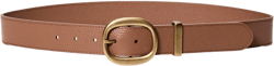 LIFETIME SOLID BRASS LEATHER WIDE BELT