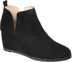 Journee Collection Women's Mylee Perforated Wedge Ankle Booties