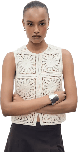Women's Crochet Knitted Sweater Vest