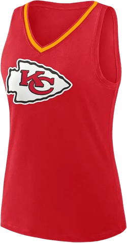 Women's Red Kansas City Chiefs Stellar Win V-Neck Tank Top