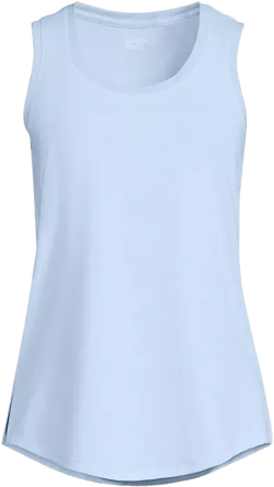 Women's Sleeveless Power Performance Scoop Neck Curved Hem Tunic Tank