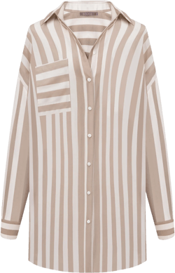 Silk Cotton Shirt Oat Milk