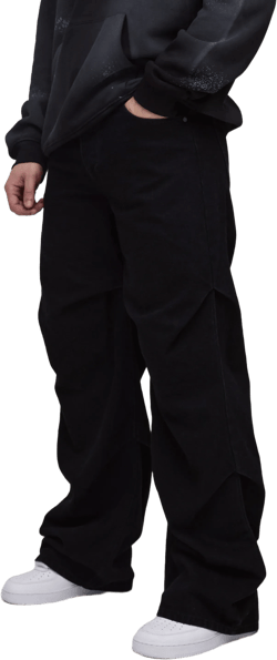 Tall Baggy Ruched Detail Jeans