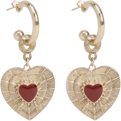 Heart Charm Statement Earrings