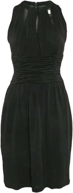 ruched bodice dress