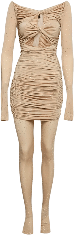 ruched mini dress set