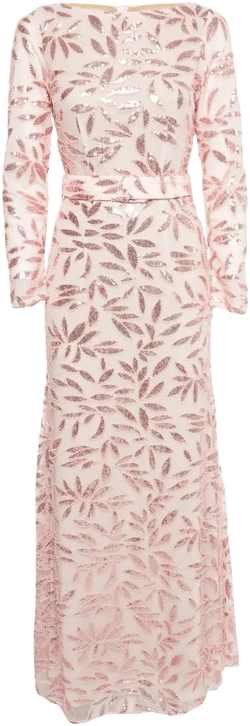 leaf sequin maxi dress