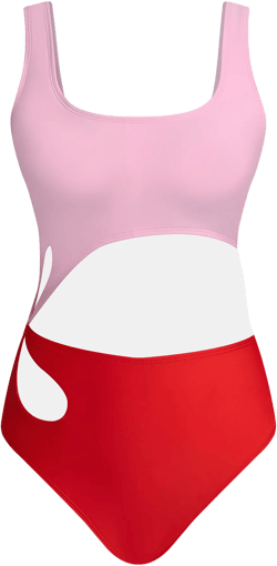 x JJD Eros' Arrow Two-Toned Monokini Swimsuit - XS
